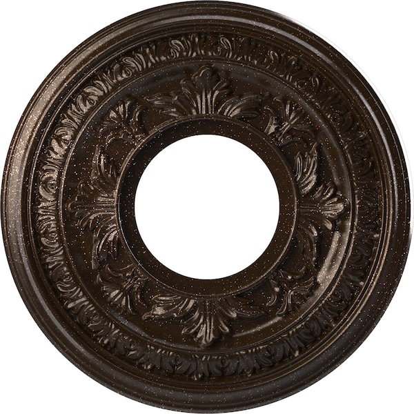 Ekena Millwork Baltimore PVC Medallion (Canopies up to 4 1/4"), 10"OD x 3 1/2"ID x 3/4"P, Metallic Mystic Brown CMP10BAAMB - main